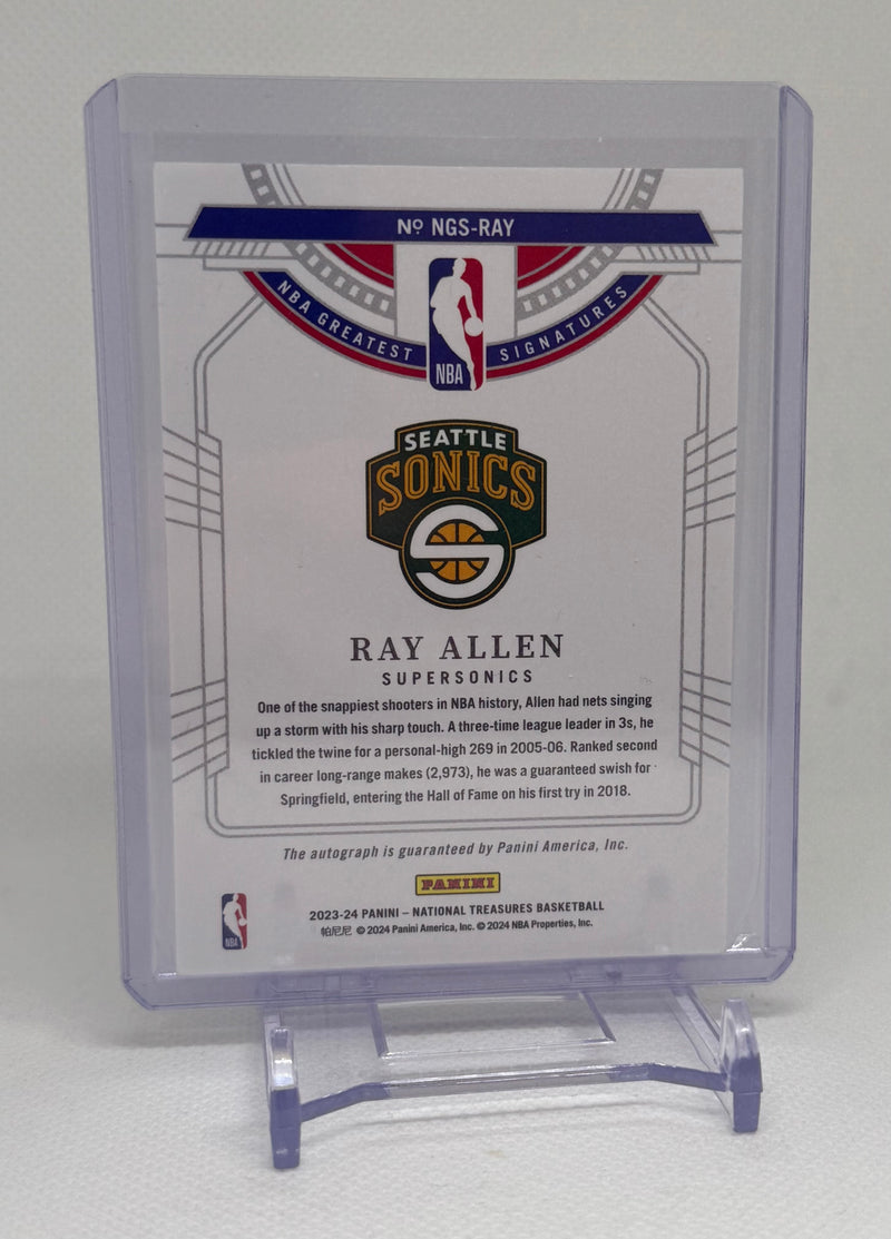 2023/24 Panini National Treasures Greatest Signatures Ray Allen # 03/10 NGS-RAY