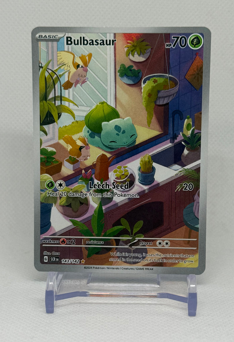 2024 Pokemon TCG Stellar Crown Bulbasaur #143/142 Illustration Rare