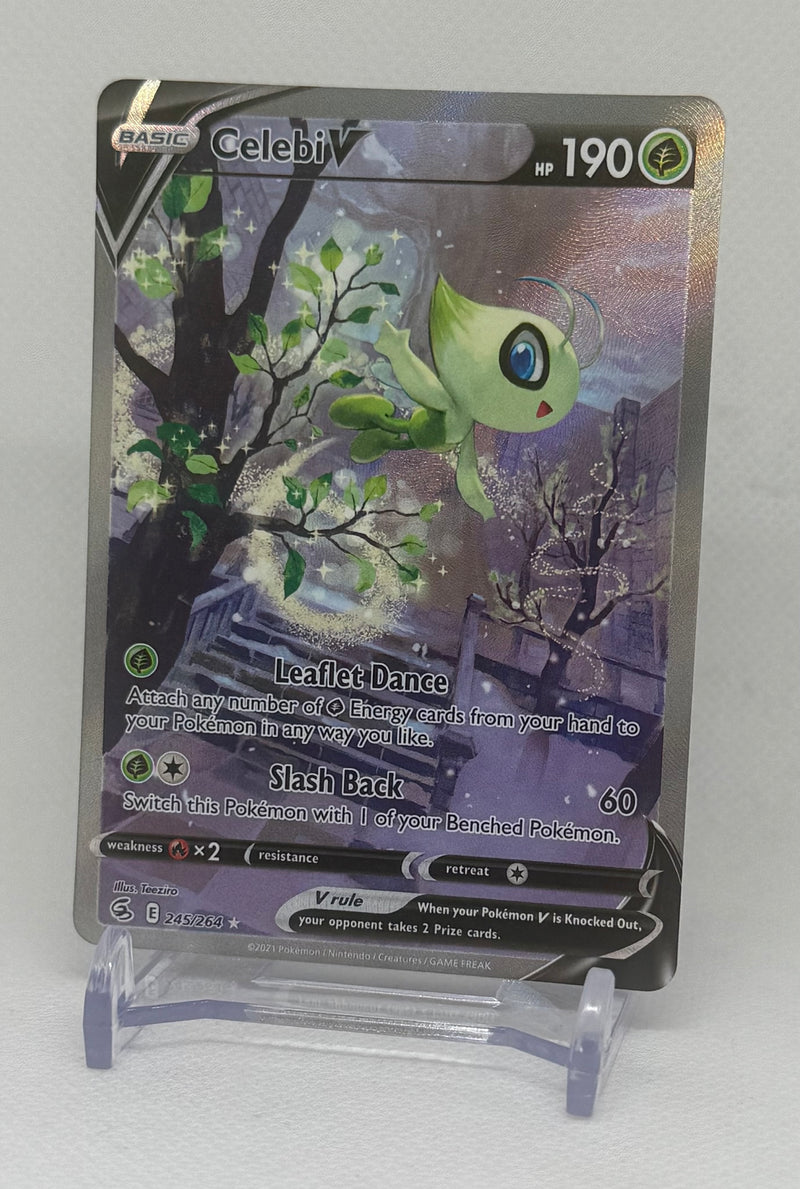 2021 Pokemon TCG SWSH Fusion Strike Celebi V #245/264 Full Art