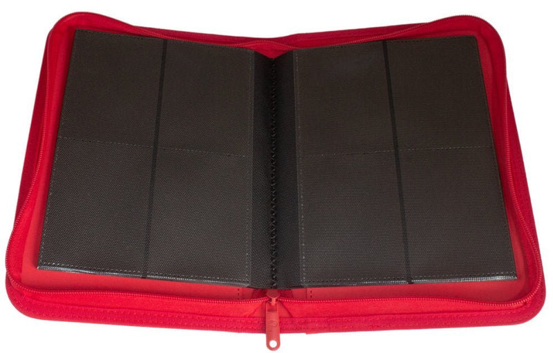 Palms Off Gaming Collectors Series 4 Pocket Zip Trading Card Binder - RED - EJ Cards
