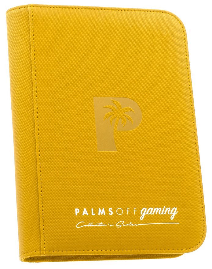 Palms Off Gaming Collectors Series 4 Pocket Zip Trading Card Binder - YELLOW - EJ Cards