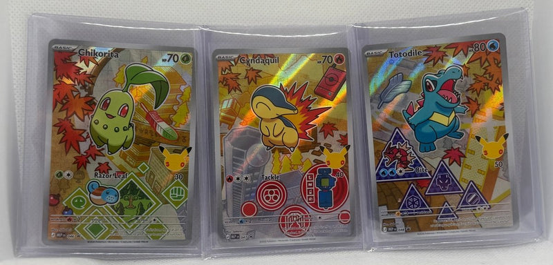 Pokemon First Partner Illustration Collection Series 2 - JOHTO Gen 2 Set - EJ Cards