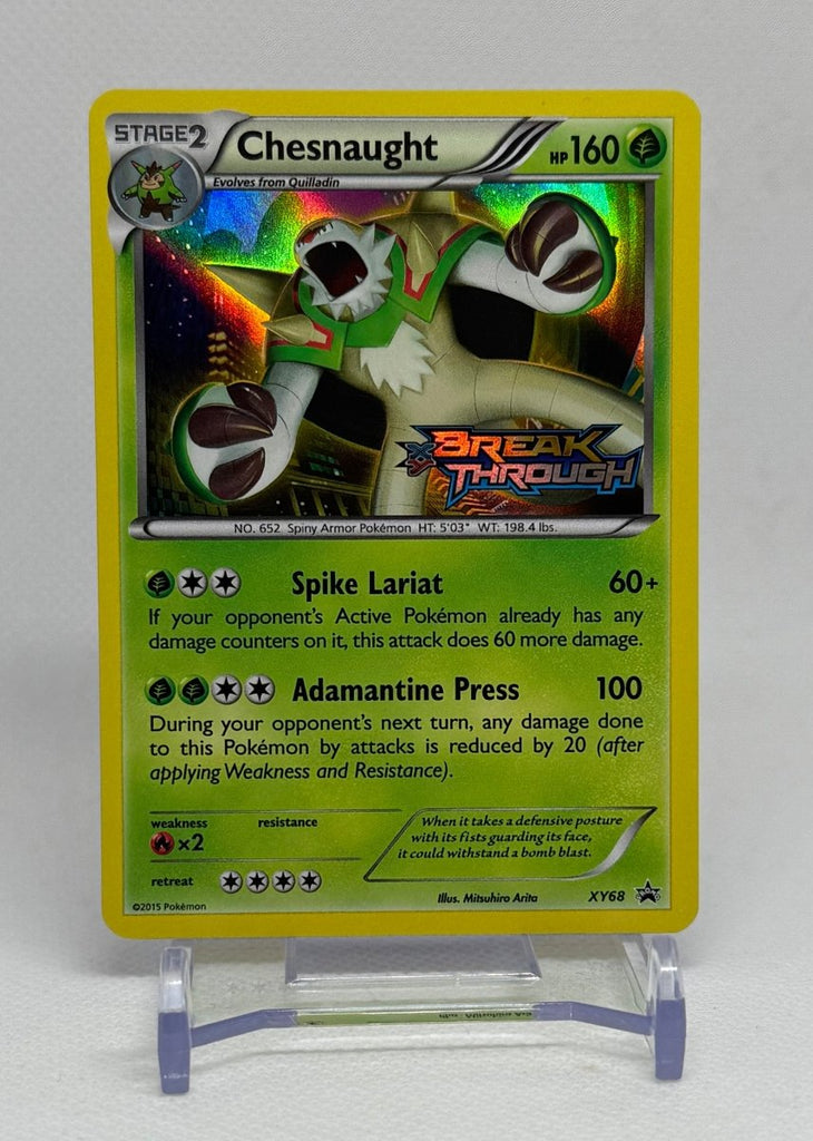 Pokemon TCG Chesnaught XY Break Through Pre Release Stamped Promo #XY6 EJ Cards Pokemon TCG Chesnaught XY Break Through Pre Release Stamped Promo #XY6 EJ Cards