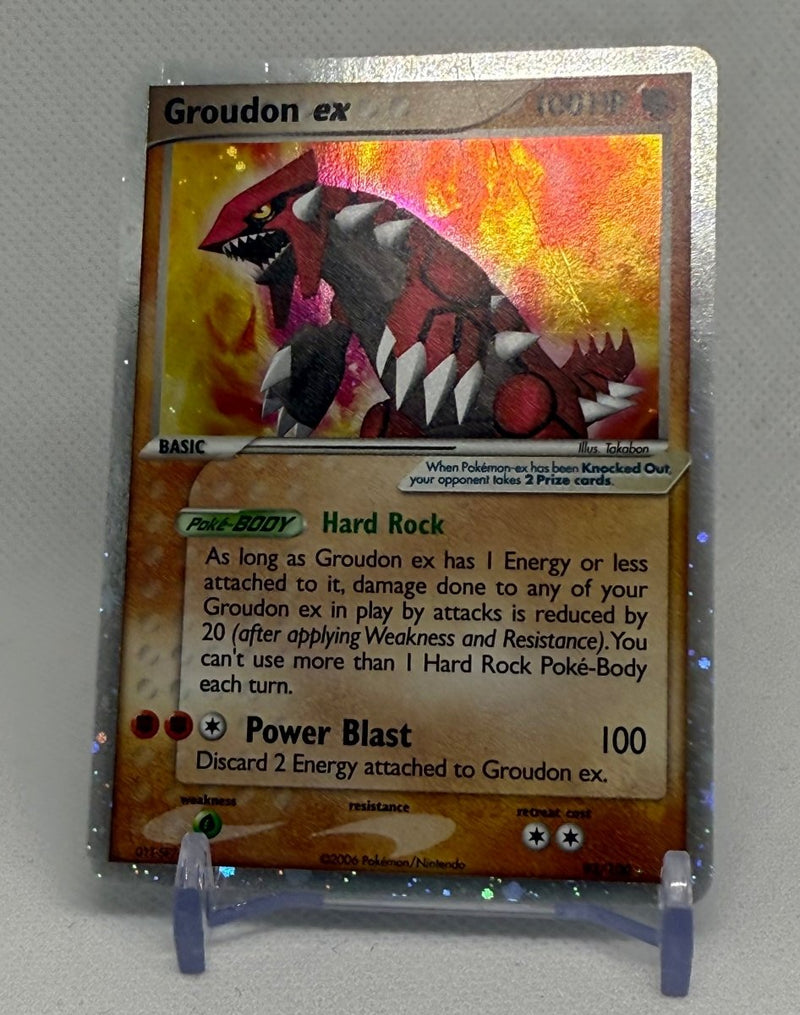 Pokemon TCG Crystal Guardians Groudon ex Holo 93/100 (Refer pics) - EJ Cards