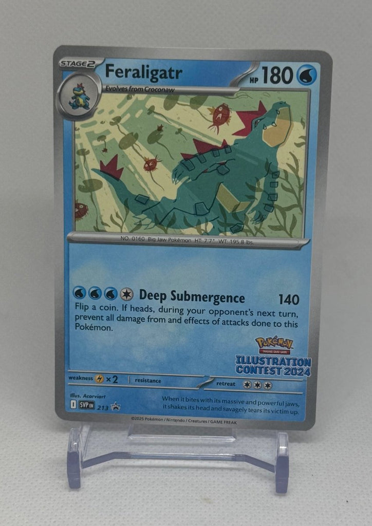 Pokemon TCG Feraligatr Illustration Contest Promo SVP 213 EJ Cards Pokemon TCG Feraligatr Illustration Contest Promo SVP 213 EJ Cards