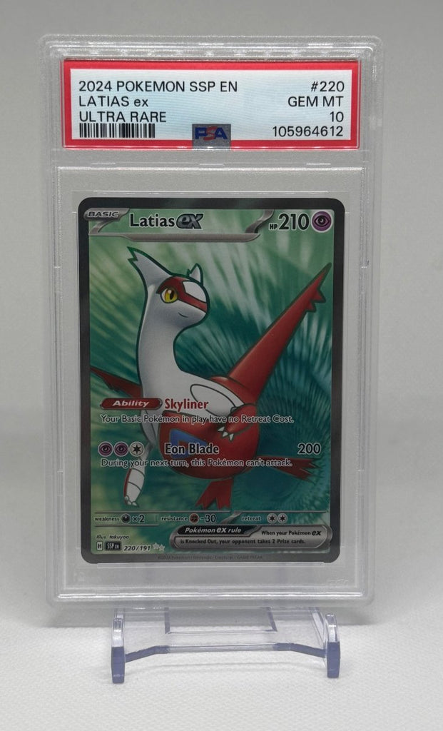 Pokemon TCG Latias ex Surging Sparks Full Art #220/191 PSA 10 EJ Cards Pokemon TCG Latias ex Surging Sparks Full Art #220/191 PSA 10 EJ Cards