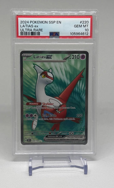 pokemon tcg surging sparks rare cards Pokemon TCG Latias ex Surging Sparks Full Art #220/191 PSA 10 – EJ Cards