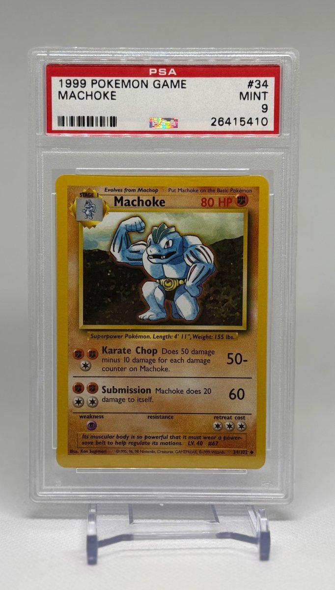Pokemon TCG Machoke 34/102 Base Set PSA 9 - EJ Cards
