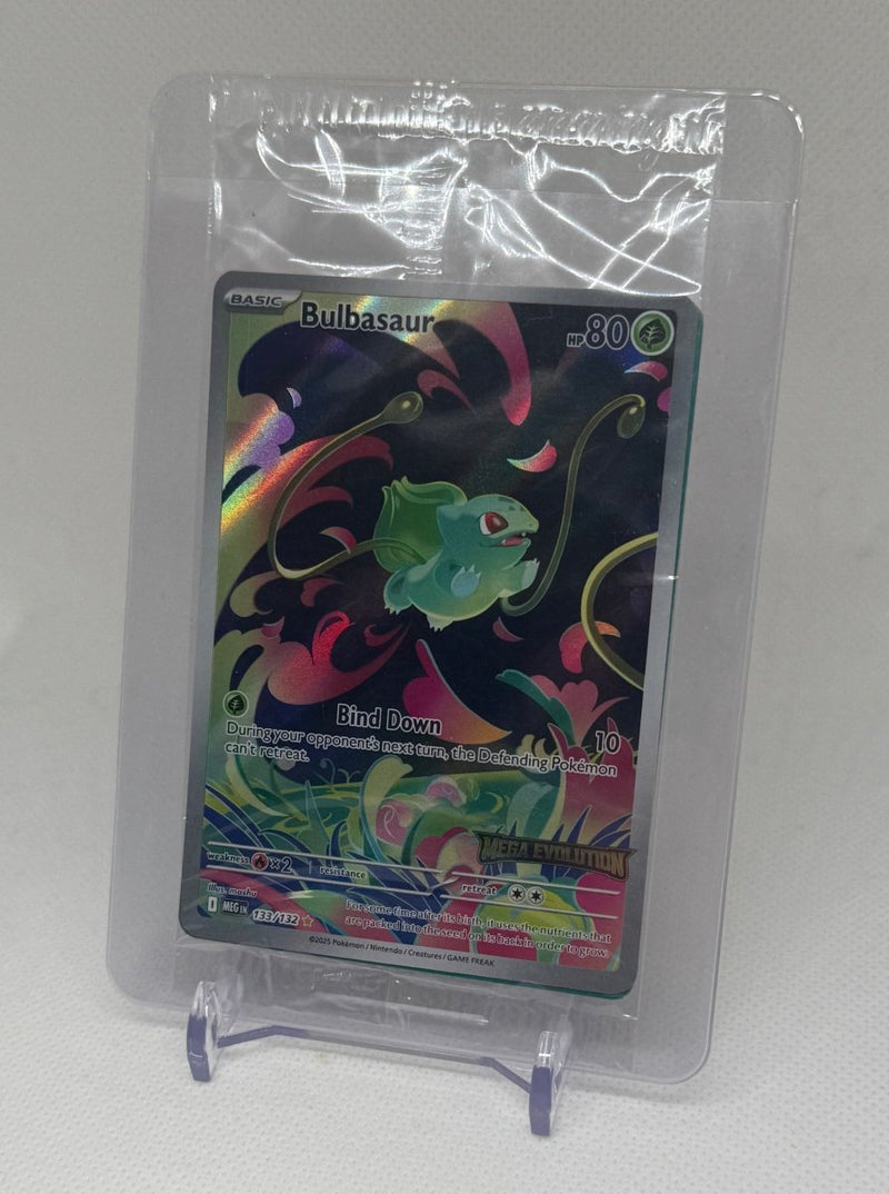 Pokemon TCG Mega Evolutions Box Topper Bulbasaur 133/132 Stamped (Sealed) - EJ Cards
