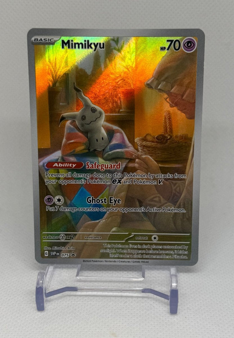 Pokemon TCG Mimikyu Promo Paldean Fates ETB SVP 075 - EJ Cards