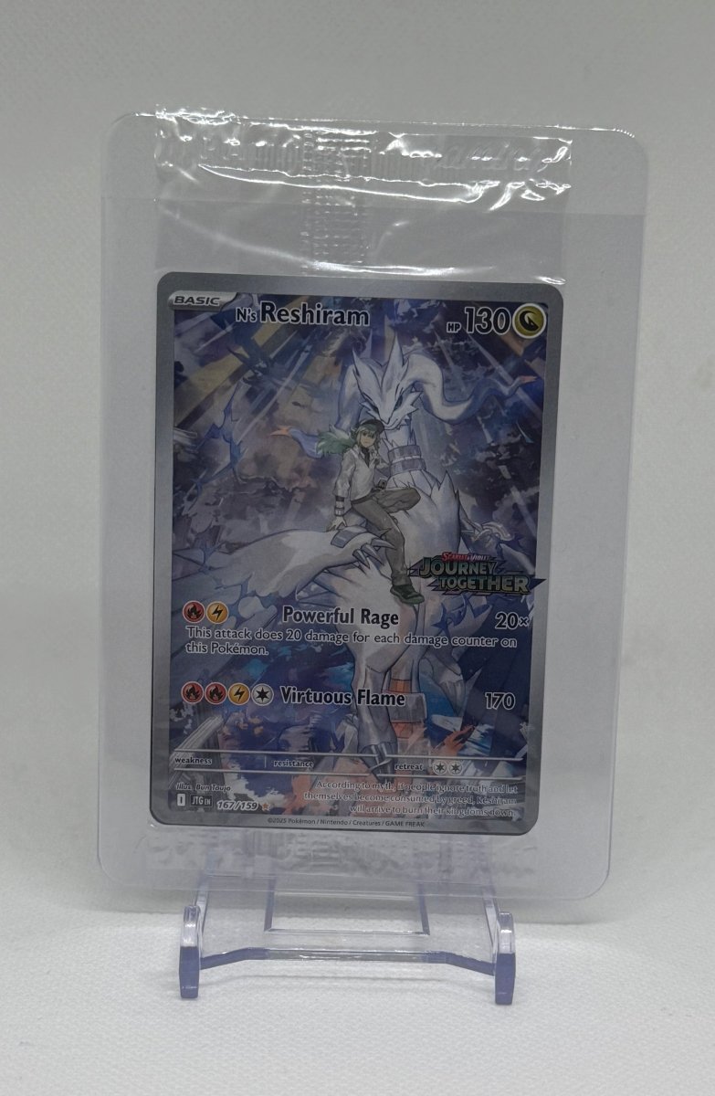 Pokemon TCG N's Reshiram Journey Together Box Topper 167/159 Sealed - EJ Cards