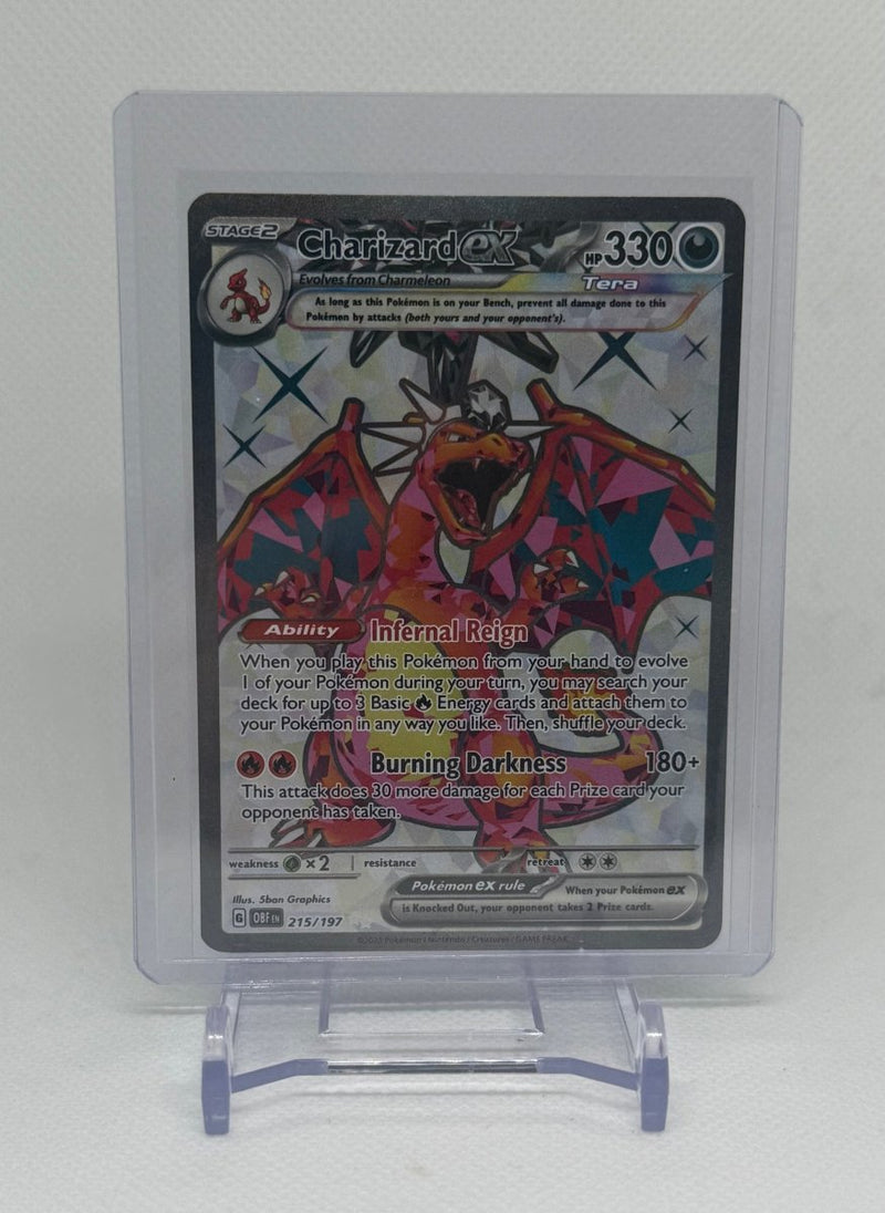 Pokemon TCG Obsidian Flames Charizard Ex 215/197 Ultra Rare - EJ Cards