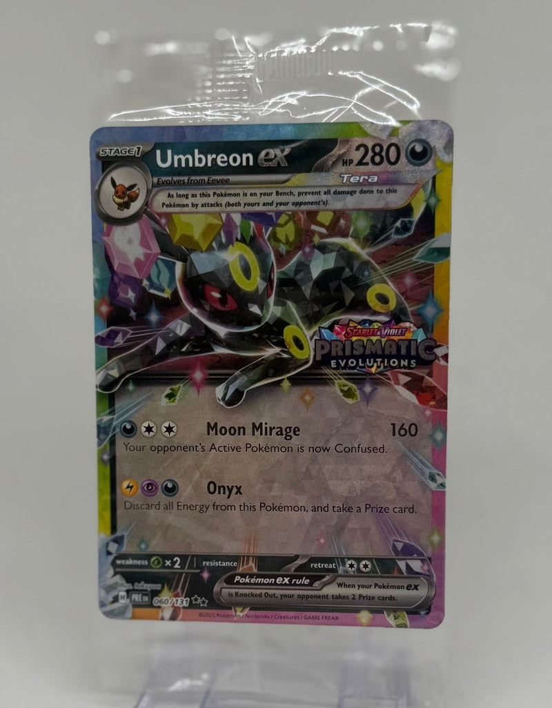 Pokemon TCG Umbreon Ex Prismatic Evolutions Stamped Promo 060/131 (Sealed) - EJ Cards