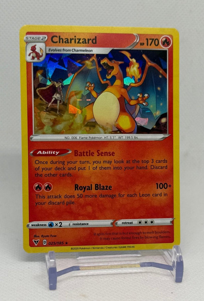 Pokemon TCG Vivid Voltage Charizard Cracked Ice Holo #025/185 Theme De ...