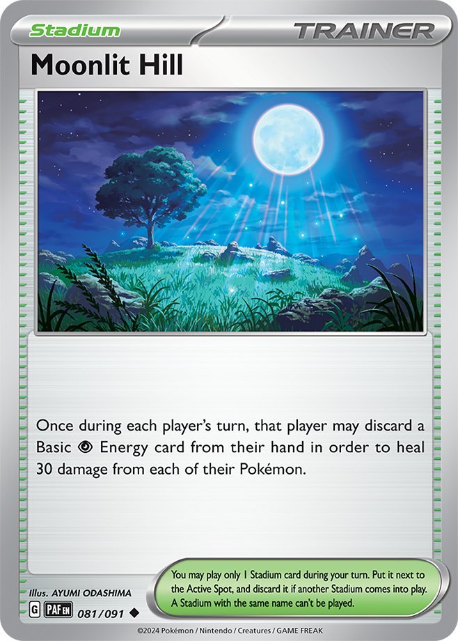 #081/091 - Moonlit Hill - Reverse Holo - Paldean Fates - EJ Cards