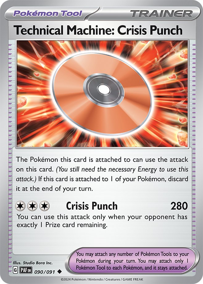 #090/091 - Technical Machine: Crisis Punch - Reverse Holo - Paldean Fates - EJ Cards