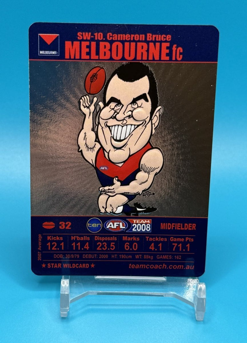2008 AFL Teamcoach Star Wildcard Cameron Bruce - EJ Cards