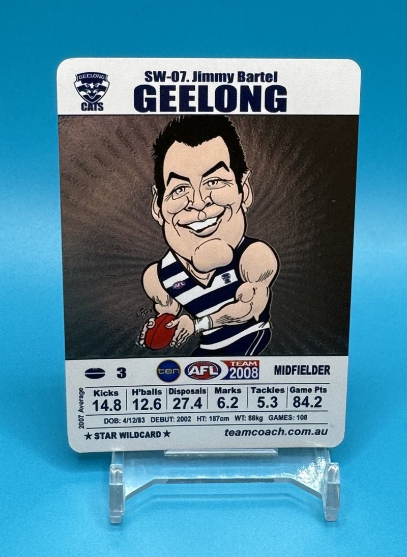 2008 AFL Teamcoach Star Wildcard Jimmy Bartel - EJ Cards