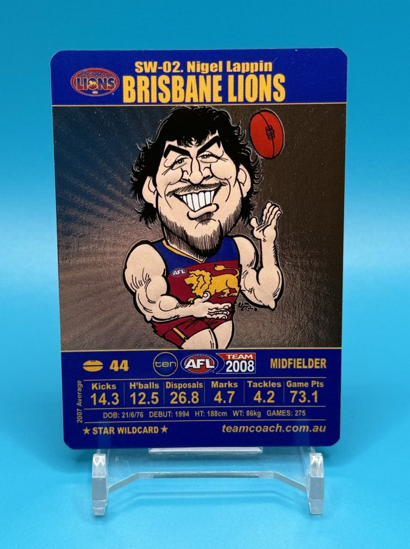 2008 AFL Teamcoach Star Wildcard Nigel Lappin - EJ Cards