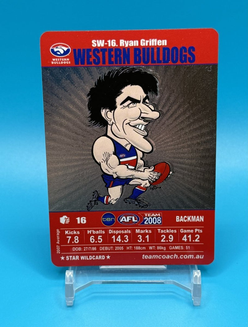 2008 AFL Teamcoach Star Wildcard Ryan Griffen - EJ Cards