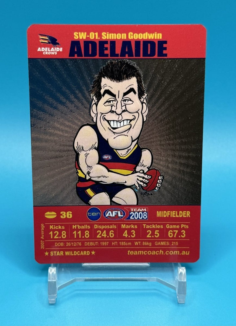 2008 AFL Teamcoach Star Wildcard Simon Goodwin - EJ Cards