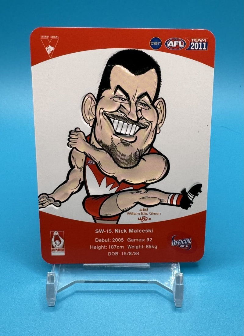2011 AFL Teamcoach Star Wildcard Nick Malceski - EJ Cards