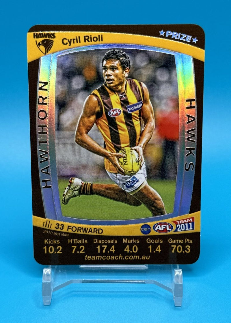 2011 Teamcoach Prize Card Cyril Rioli Hawthorn - EJ Cards