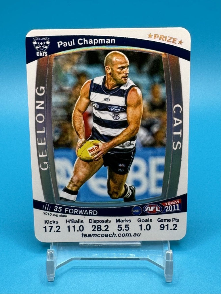 2011 Teamcoach Prize Card Paul Chapman Geelong - EJ Cards