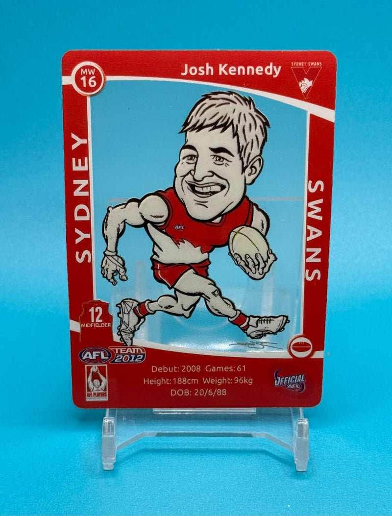 2012 AFL Teamcoach Magic Wildcard Josh Kennedy - EJ Cards