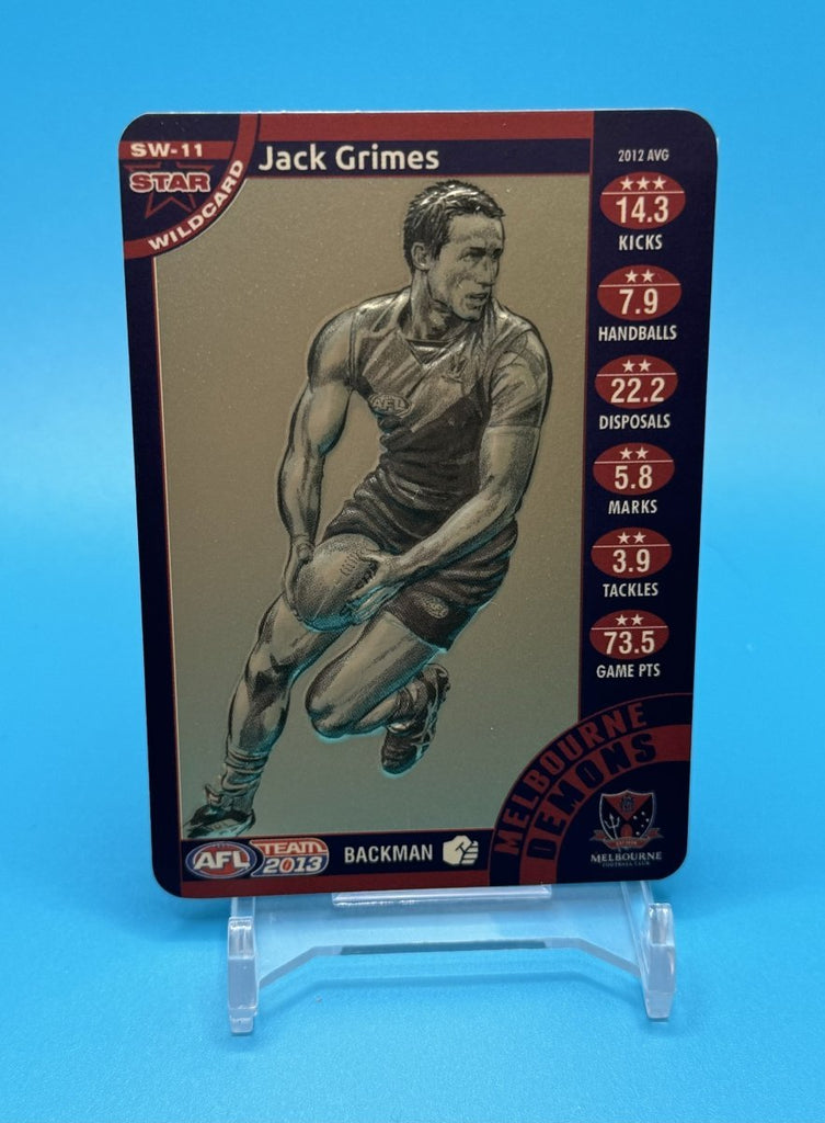 2013 AFL Teamcoach Star Wildcard Jack Grimes - EJ Cards