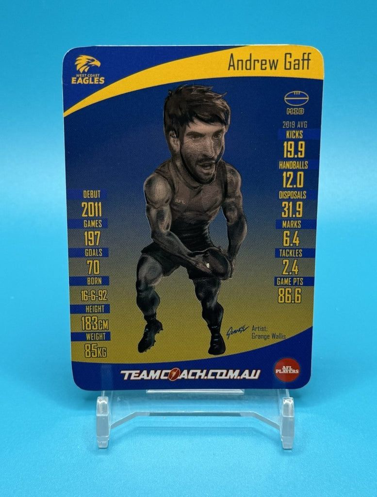 2020 AFL Teamcoach Star Wildcard Andrew Gaff - EJ Cards