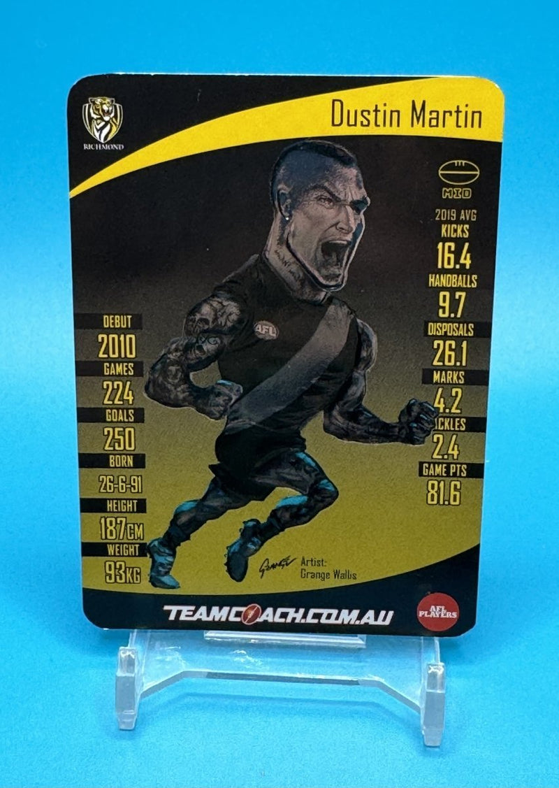 2020 AFL Teamcoach Star Wildcard Dustin Martin - EJ Cards