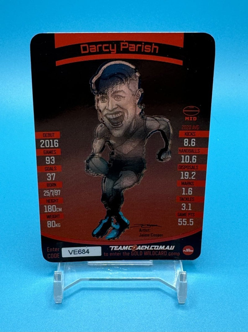 2021 AFL Teamcoach Magic GOLD Wildcard Darcy Parish - EJ Cards