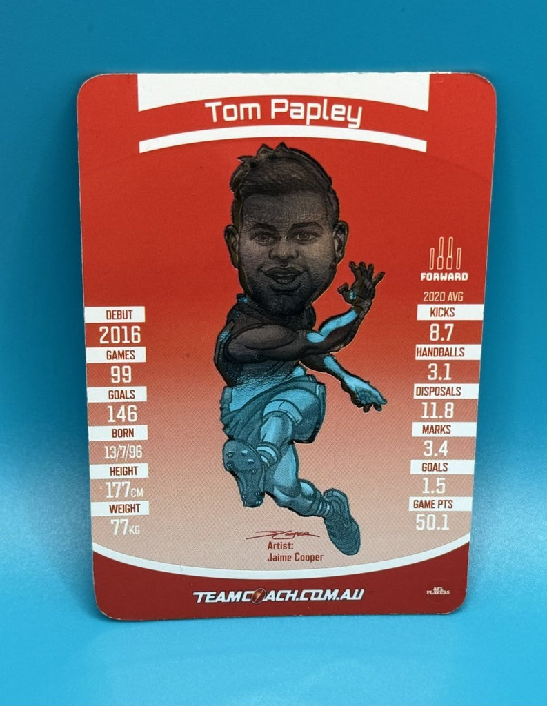 2021 AFL Teamcoach Magic Wildcard Tom Papley - EJ Cards