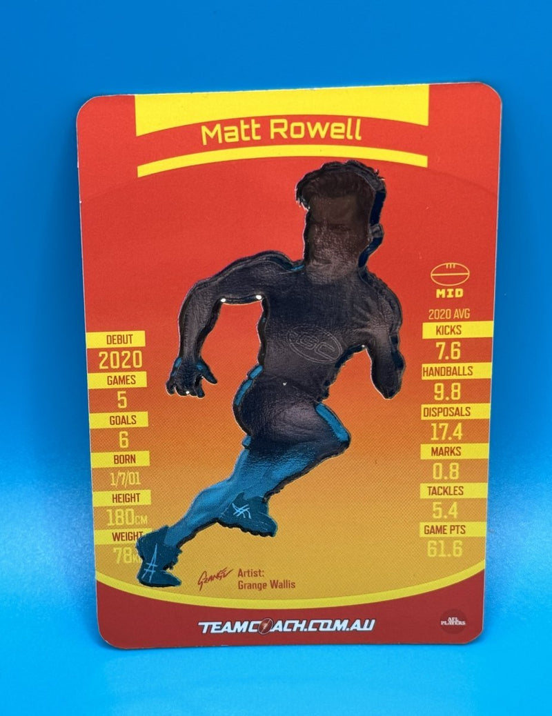 2021 AFL Teamcoach Star Wildcard Matt Rowell - EJ Cards
