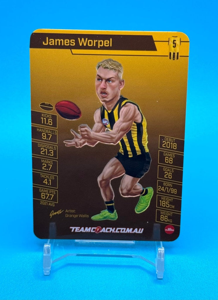 2022 AFL Teamcoach Star Wildcard James Worpel - EJ Cards