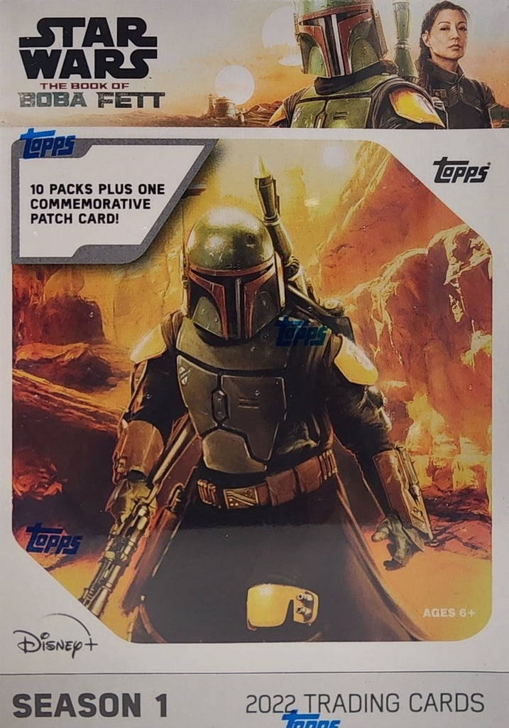 2022 Topps Star Wars Season 1 The Book Of Boba Fett Blaster (6 cards per pack, 10 packs per card + 1 commemorative patch card) - EJ Cards