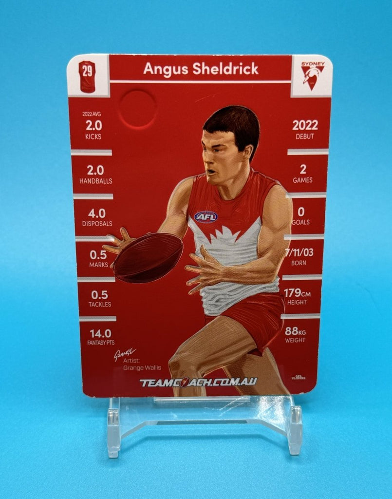 2023 AFL Teamcoach Rookie Wildcard Angus Sheldrick - EJ Cards