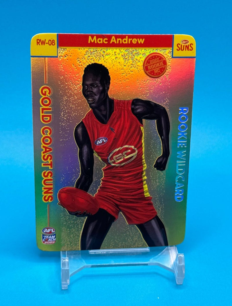 2023 AFL Teamcoach Rookie Wildcard GOLD Mac Andrew - EJ Cards