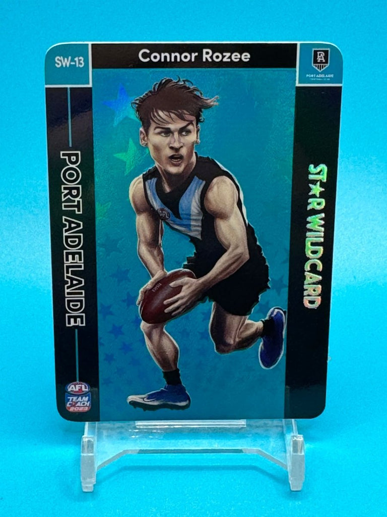 rare footy cards 2023 2023 AFL Teamcoach Star Wildcard Connor Rozee SW-13
