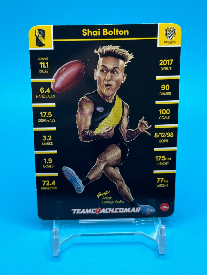 2023 AFL Teamcoach Star Wildcard Shai Bolton - EJ Cards
