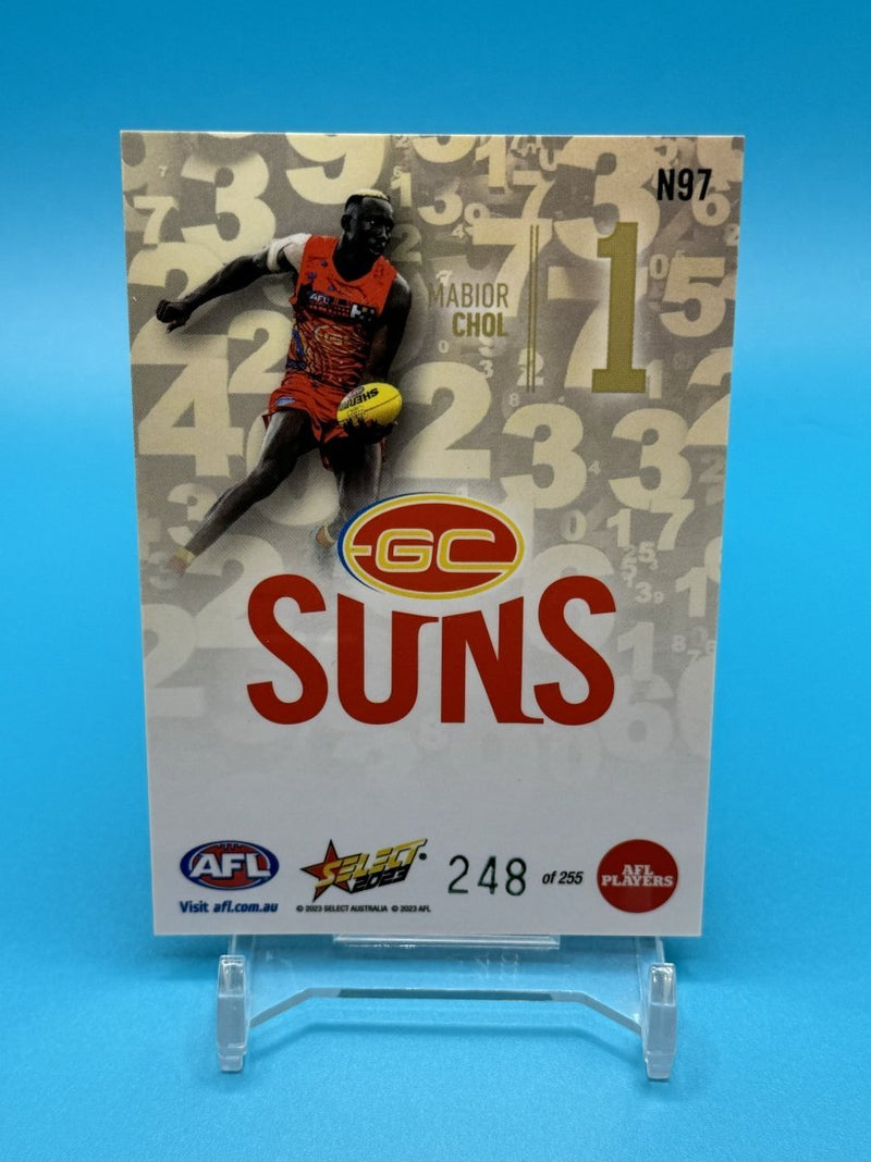 2023 Footy Stars Numbers Mabor Chol N97 - EJ Cards