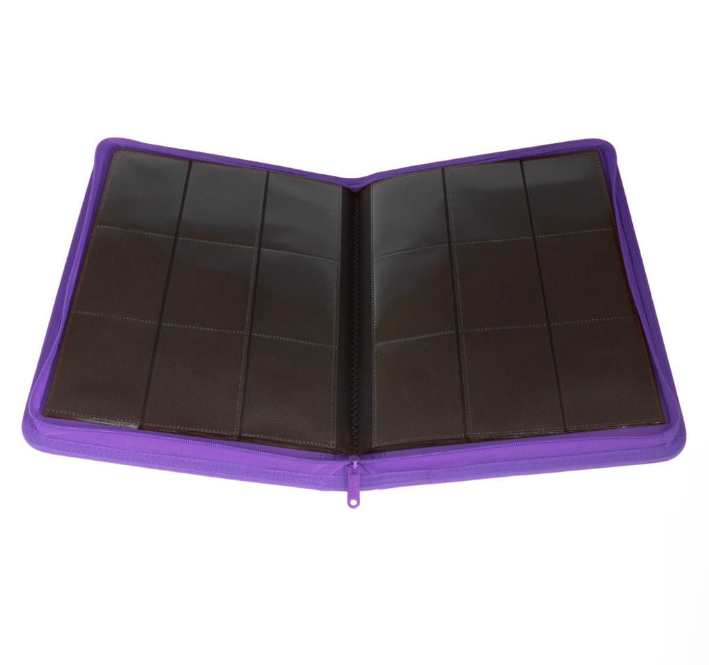 Palms Collector's Series 9 Pocket Zip Trading Card Binder - PURPLE EJ Cards Palms Collector's Series 9 Pocket Zip Trading Card Binder - PURPLE EJ Cards