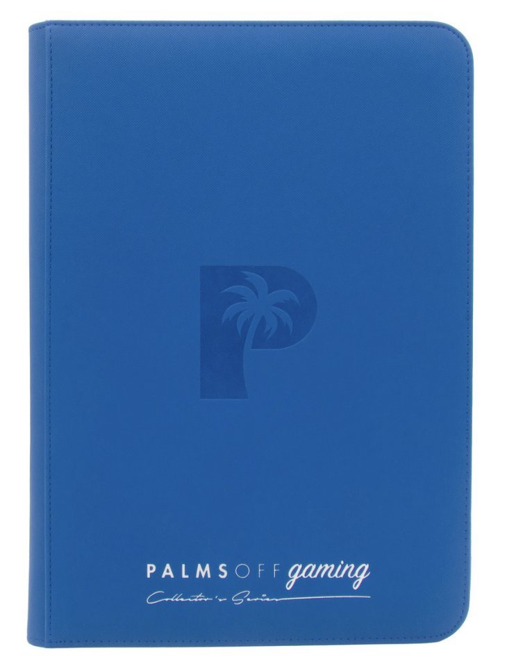 Palms Off Collector's Series TOP LOADER Zip Binder CLEAR (Blue) - EJ Cards