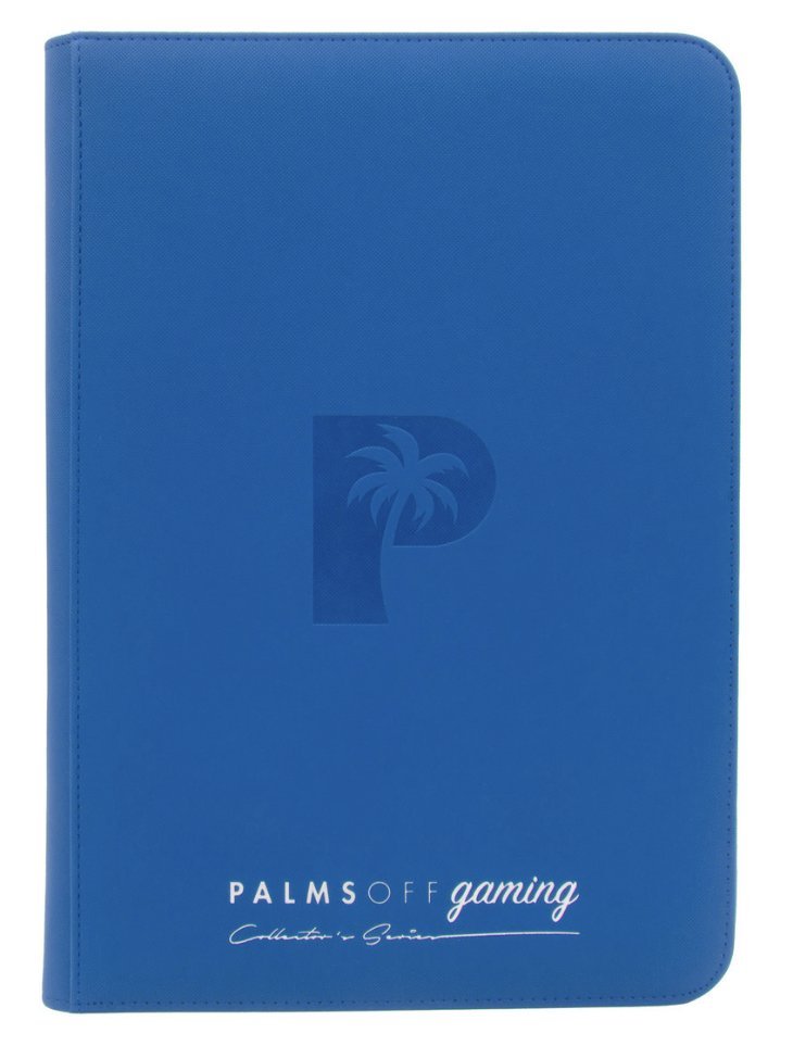 Palms Off Collector's Series TOP LOADER Zip Binder CLEAR (Blue) - EJ Cards