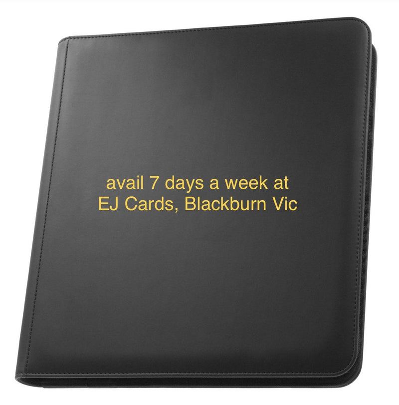 Palms Off Gaming STEALTH 12 Pocket Zip Trading Card Binder - BLACK - EJ Cards
