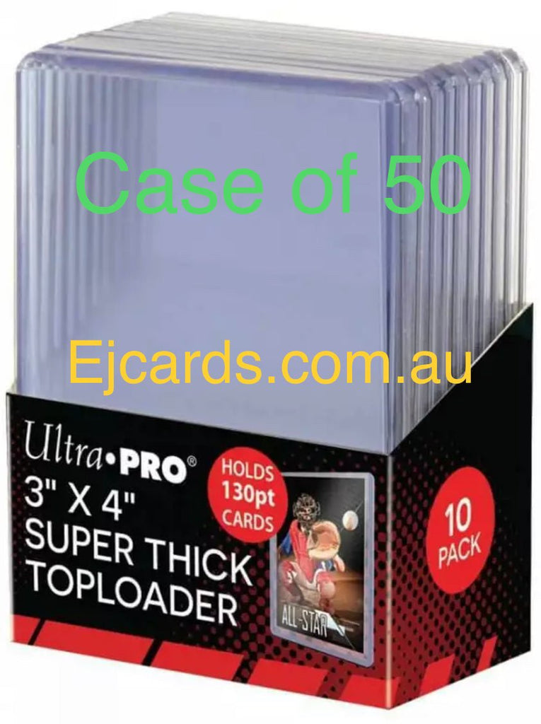 Ultra PRO 3" X 4" 130PT Super Thick Toploader 10ct CASE 50 - EJ Cards