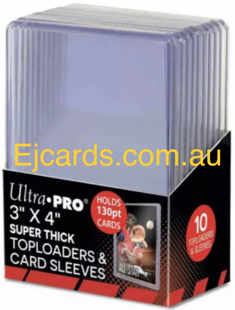 Ultra PRO 3" X 4" 130PT Super Thick Toploader with Thick Card Sleeves 10ct - EJ Cards