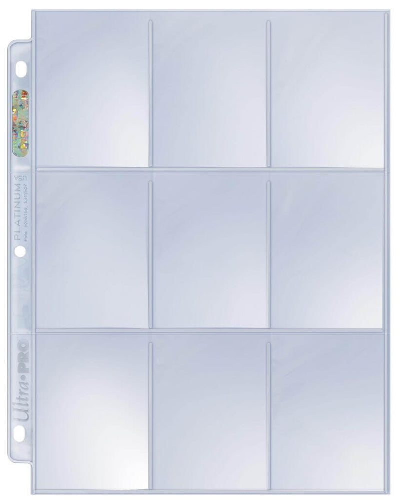 Ultra PRO 9-Pocket Platinum Page for Standard Size Cards (100 pack) - EJ Cards