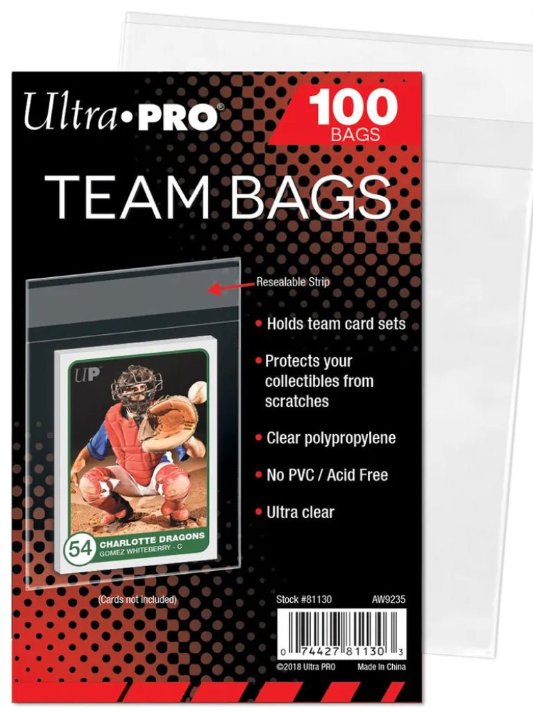 Ultra Pro Team Bags (100 pk) Resealable - EJ Cards